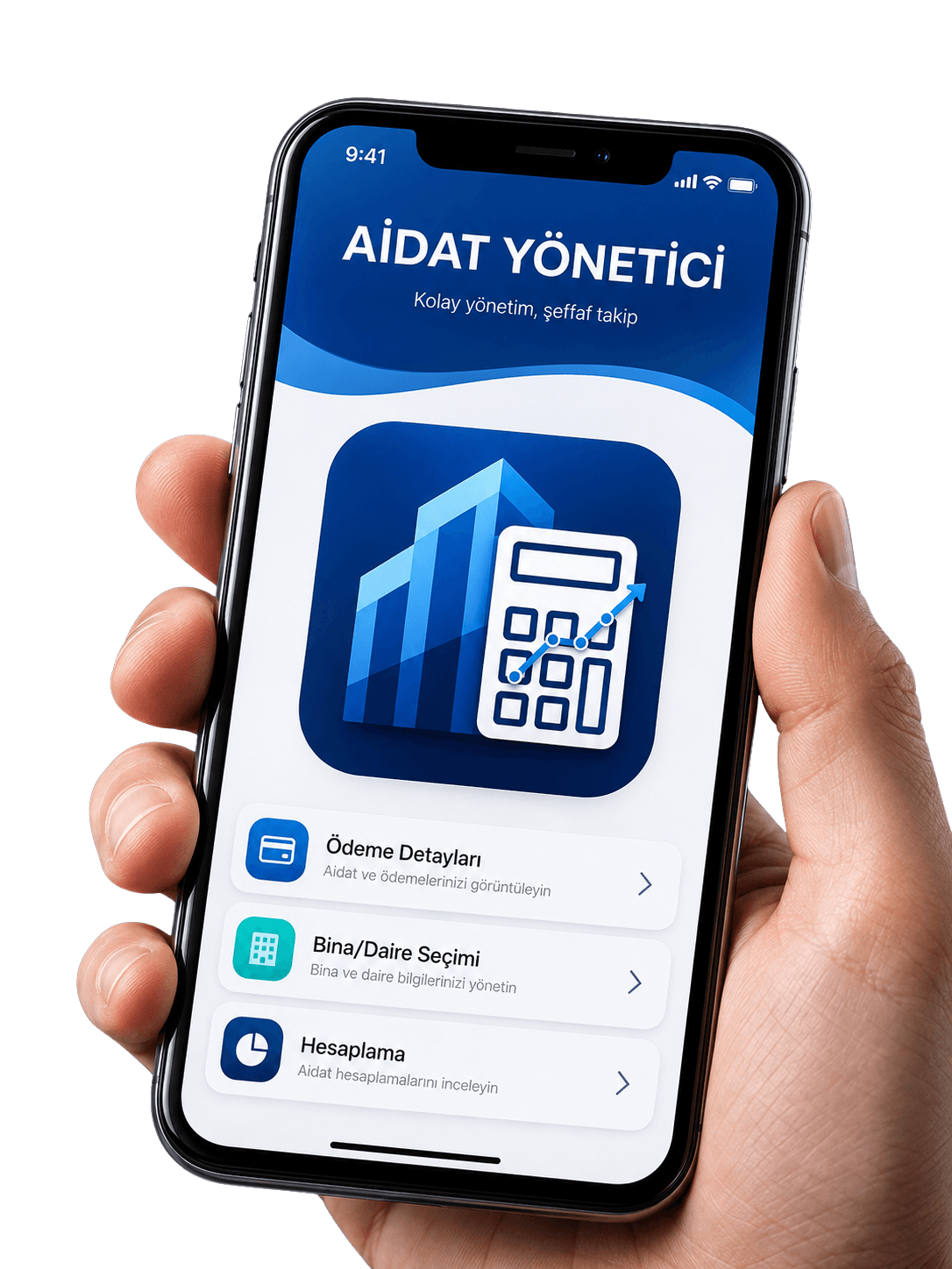 Aidat Yönetici uygulaması - elde telefon